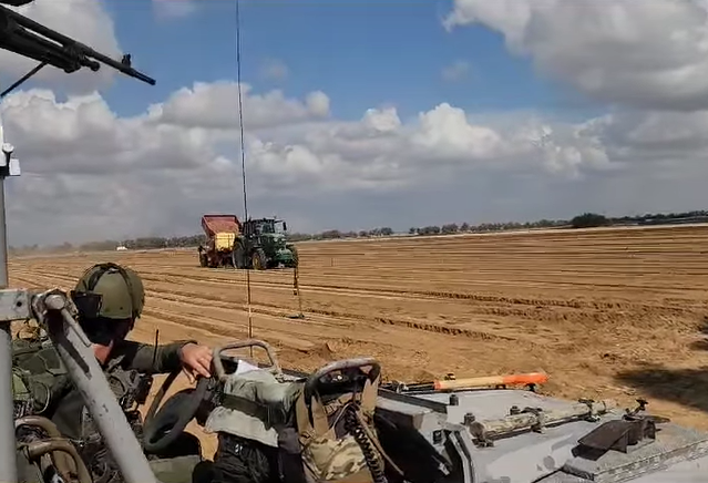 Oorlog israël legerbewaking aardappel poten