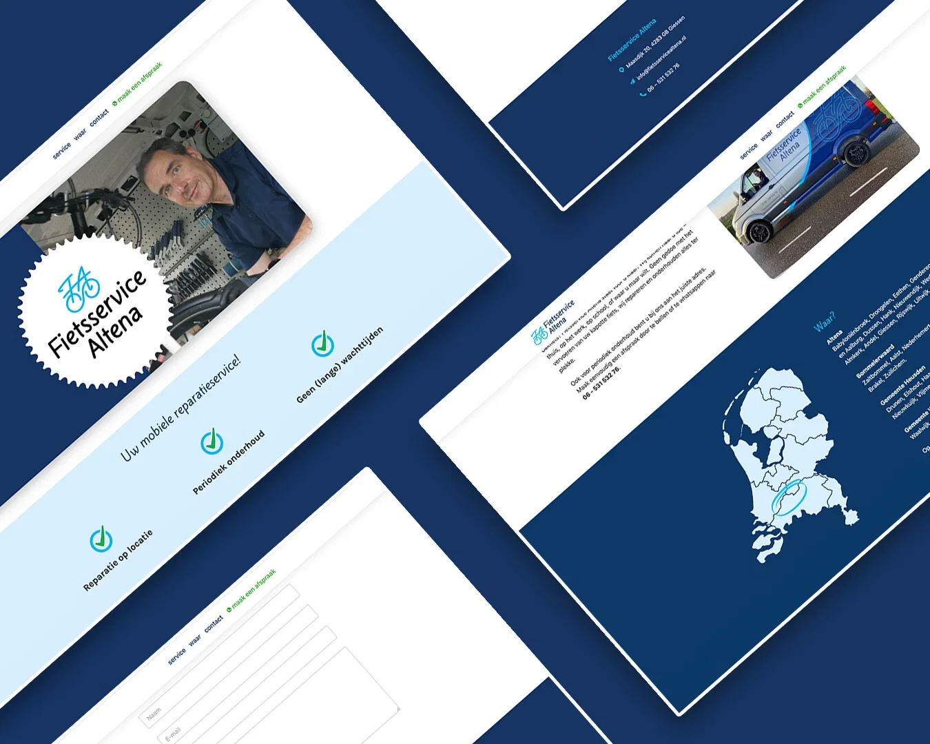 Fietsreparatie op locatie website