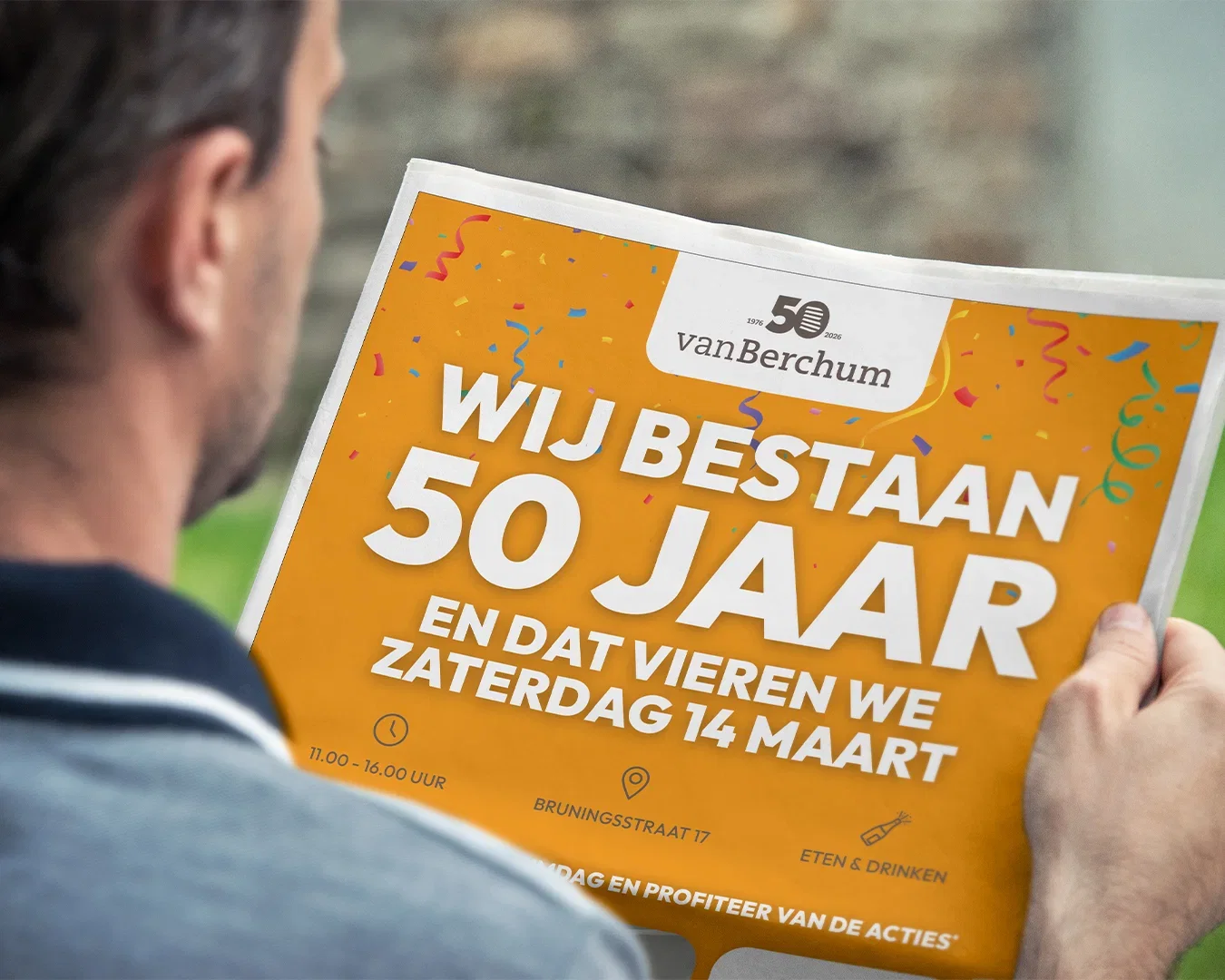 Van Berchum Zonwering 50 jarig jubileum krant