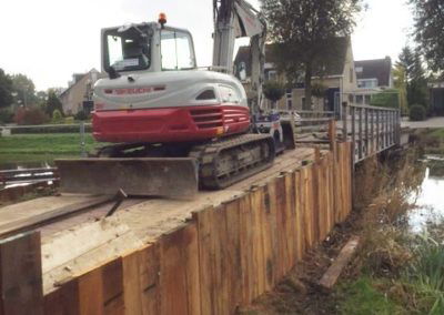 Renovatie damwand en brug locatie Ridderpoort