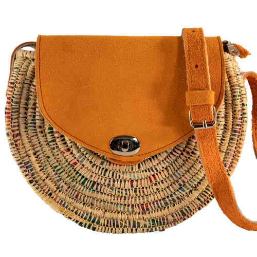 Rotan crossbody oranje