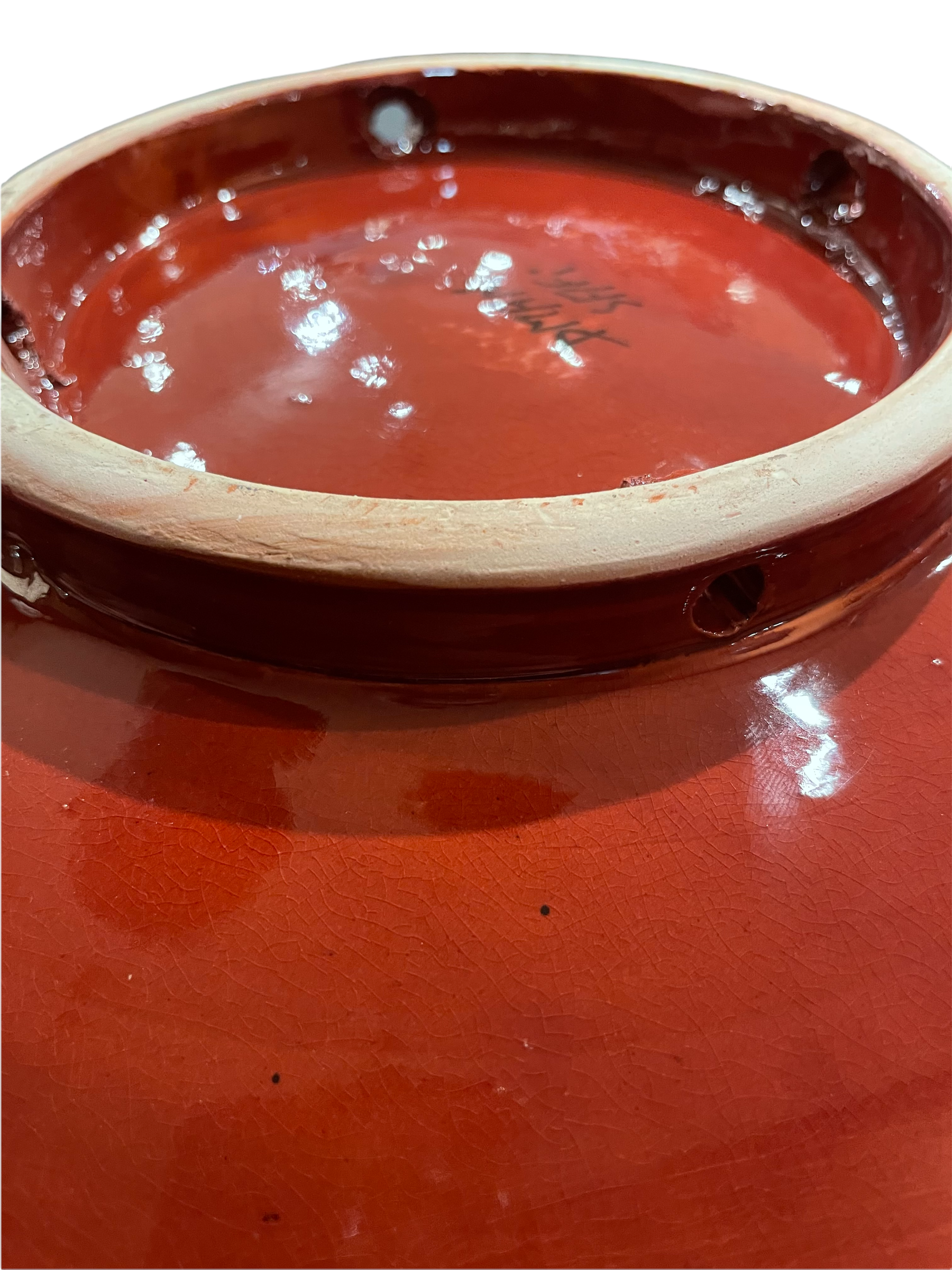 Bord vierkant bordeaux rood/zwart 35cm - Afbeelding 2