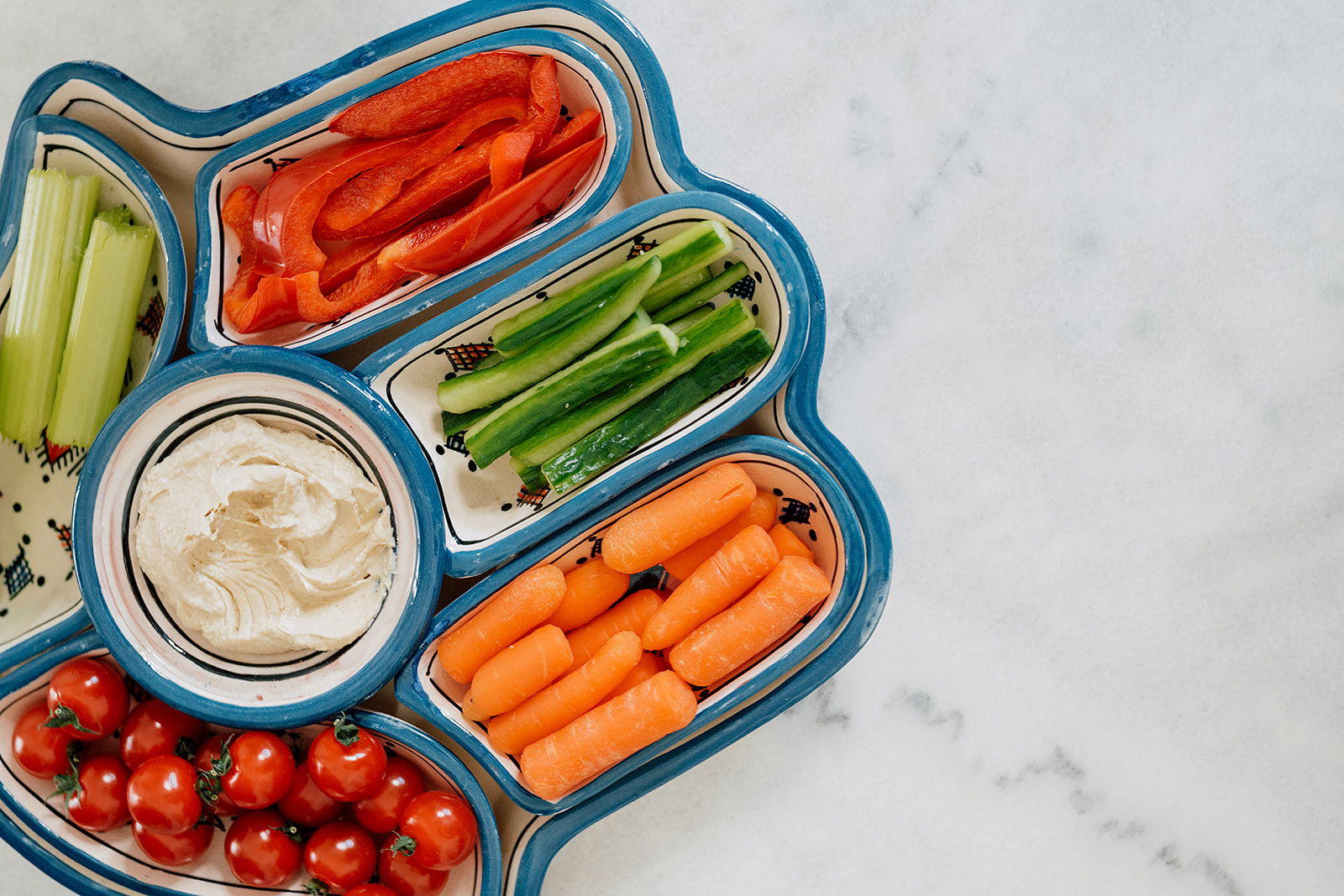 Aardewerk tapasschaal turquoise