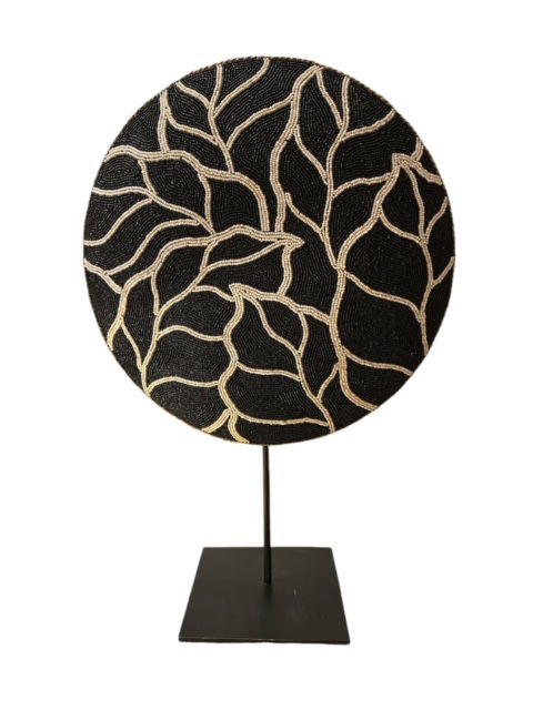 Kralenstandaard black/creme