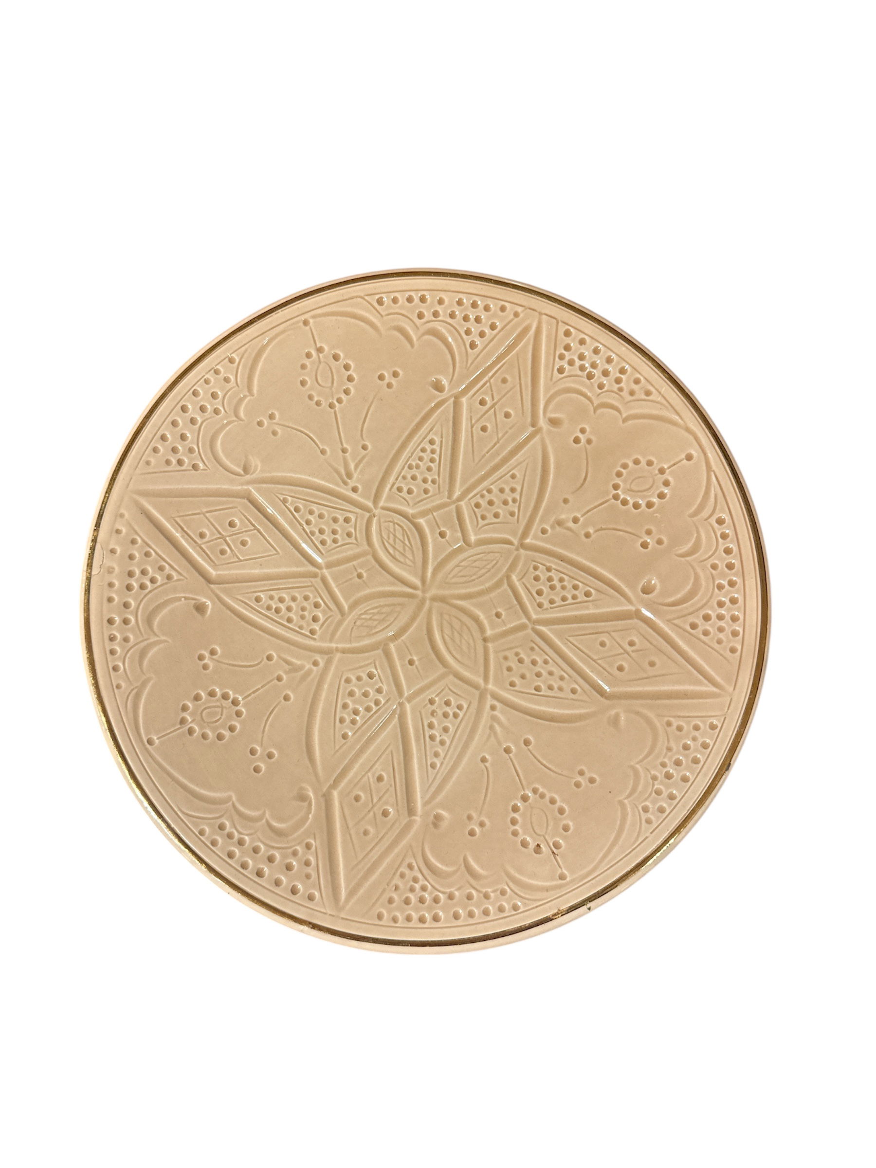 Aardewerk bord beige 30cm