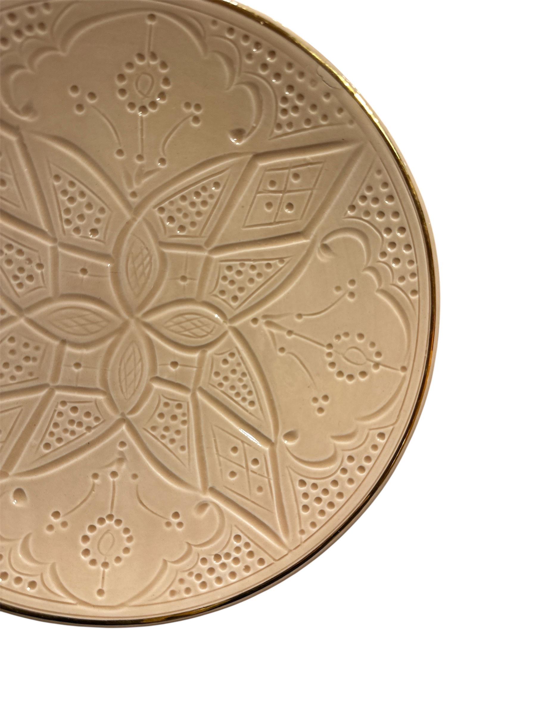 Aardewerk bord beige 30cm - Afbeelding 3