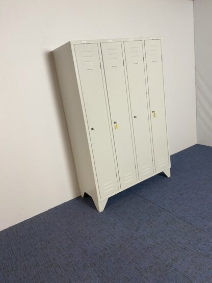 Garderobekast 4-deurs, lichtgrijs, H 184 x B 120 x D 50 cm. - Afbeelding 2