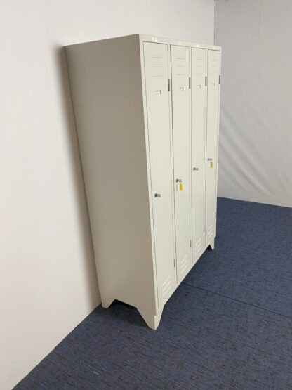 Garderobekast 4-deurs, lichtgrijs, H 184 x B 120 x D 50 cm. - Afbeelding 3