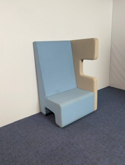 Ahrend Loungescape rechtsom element (akoestisch), blauw/grijs - Afbeelding 2