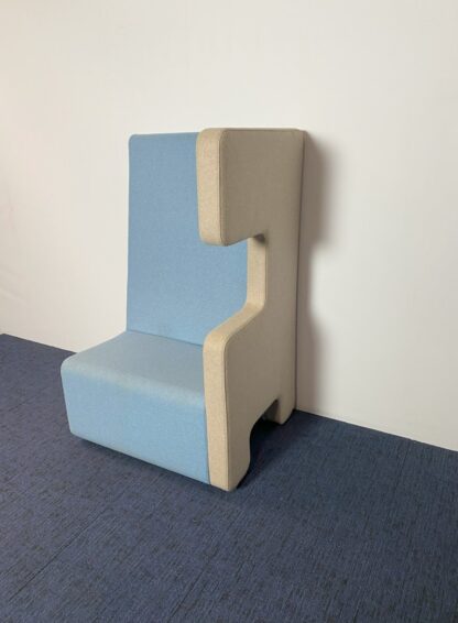 Ahrend Loungescape rechtsom element (akoestisch), blauw/grijs - Afbeelding 3