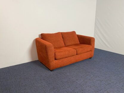 Bankstel, rood/oranje stoffering, H 68 x B 170 x D 90 cm. - Afbeelding 3