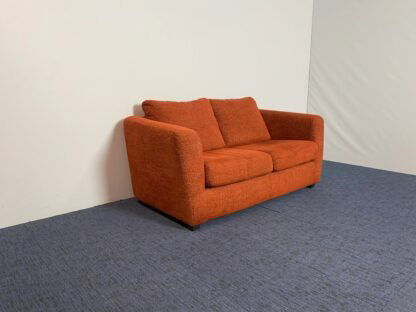 Bankstel, rood/oranje stoffering, H 68 x B 170 x D 90 cm. - Afbeelding 4