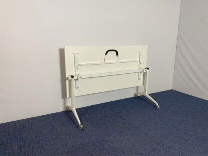 Verrijdbare/inklapbare tafel, wit blad, 160 x 80 cm. - Afbeelding 5