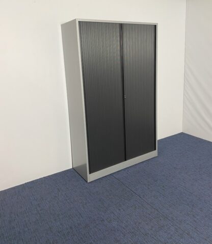 Roldeurkast Ahrend, aluminium/zwart, H 195 x B 120 x D 45 cm. - Afbeelding 2