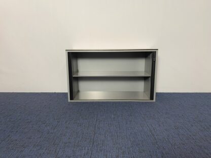 Roldeurkast Ahrend, aluminium/zwart, ahorn topblad, H 74 x B 120 x D 45 cm. - Afbeelding 4