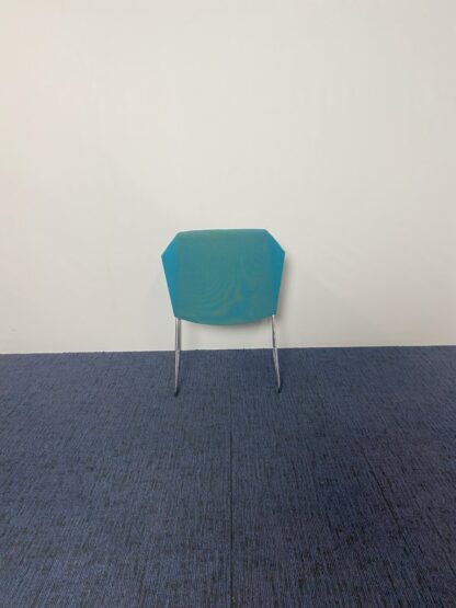 Vergaderstoel Casala Parker lll, blauwe stoffering, chroom onderstel - Afbeelding 5
