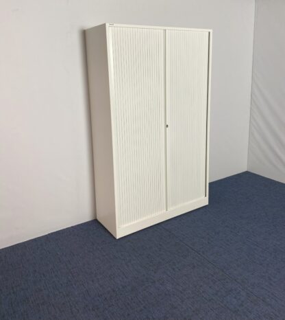 Roldeurkast Ahrend, wit, H 195 x B 120 x D 45 cm. - Afbeelding 2