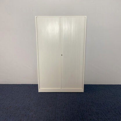 Roldeurkast Ahrend, wit, H 195 x B 120 x D 45 cm.