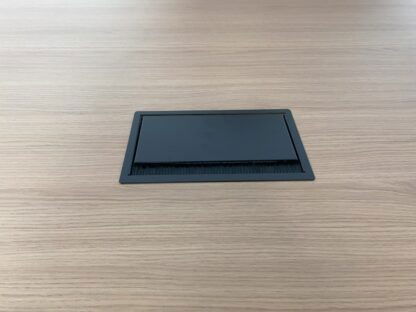 Vergadertafel Wiesner Hager, incl. fliptop, eiken blad, zwart onderstel, 140 x 140 cm. - Afbeelding 5