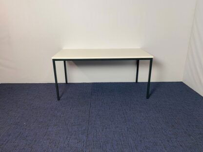 Kantinetafel, wit blad, antraciet 4-poot, 160 x 80 cm. - Afbeelding 4