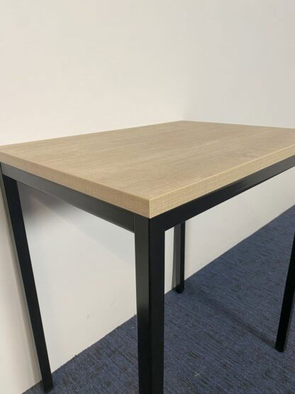 Vergadertafel, oak light blad, zwart onderstel, 70 x 50 cm. - Afbeelding 4