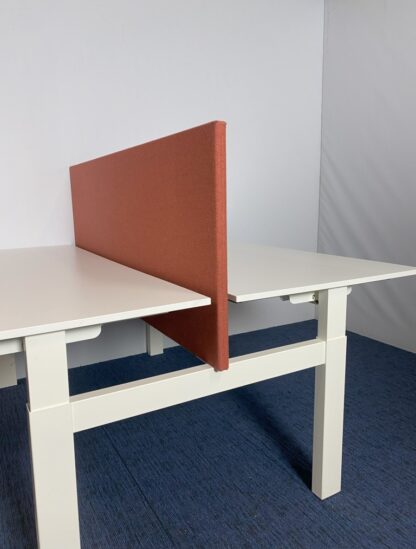 Bench bureau Vepa (slinger - incl. akoestische wand), wit blad, wit onderstel, 160 x 170 cm. - Afbeelding 4