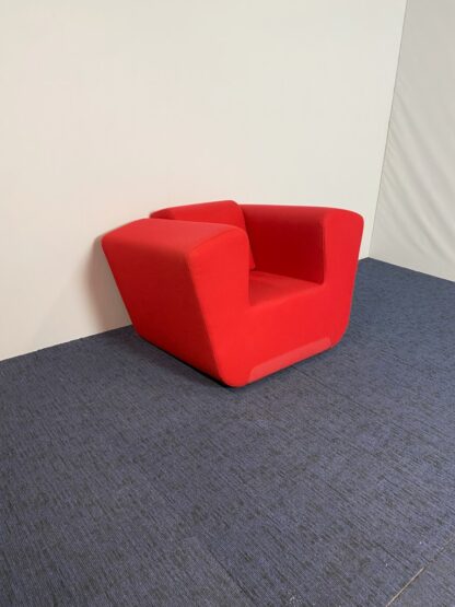 Fauteuil DUM Unkle+, design, rode stoffering - Afbeelding 5