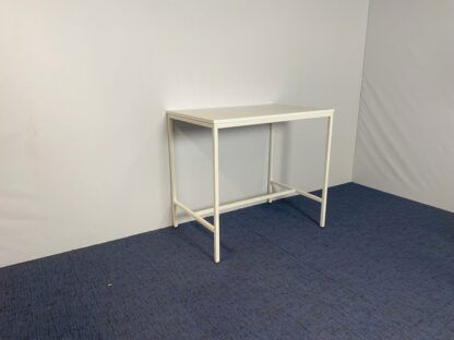 Hoge vergadertafel, wit blad, wit frame, 120 x 80 cm. - Afbeelding 2