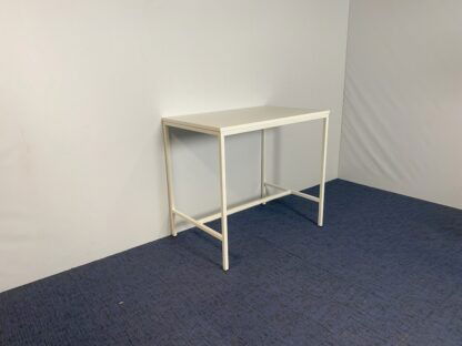 Hoge vergadertafel, wit blad, wit frame, 120 x 80 cm. - Afbeelding 3