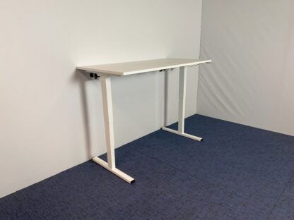 Zit/sta bureau Voortman (elektrisch), wit blad, wit onderstel, 160 x 80 cm. - Afbeelding 2