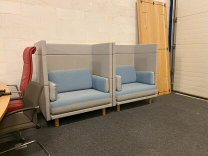 Akoestische lounge fauteuil De Vorm Arnhem, grijs/blauw