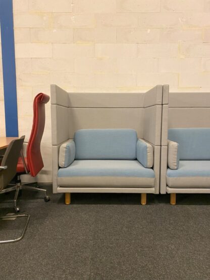 Akoestische lounge fauteuil De Vorm Arnhem, grijs/blauw - Afbeelding 3