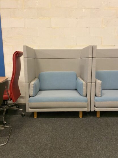 Akoestische lounge fauteuil De Vorm Arnhem, grijs/blauw - Afbeelding 2