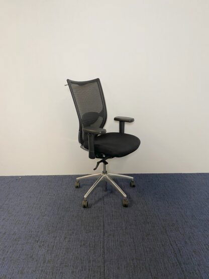 Bureaustoel CS Weave, zwart, chroom voetkruis - Afbeelding 2