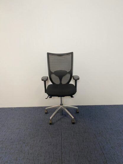 Bureaustoel CS Weave, zwart, chroom voetkruis - Afbeelding 3