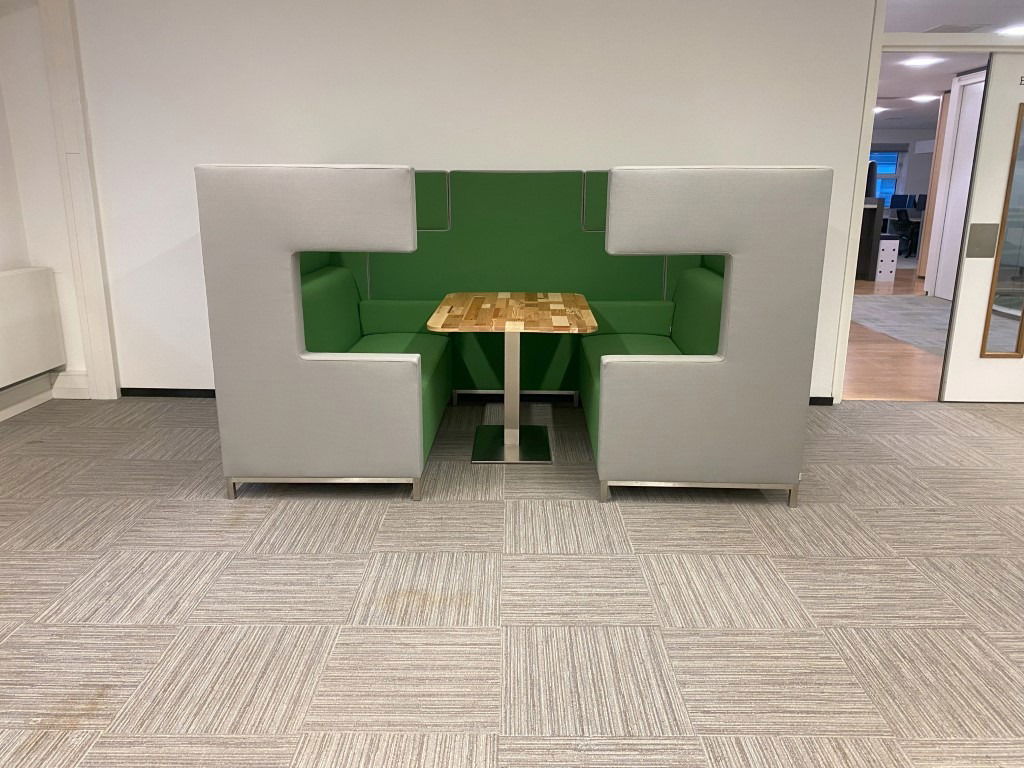 Ahrend Loungescape akoestische set, groen/grijs, H 142 x B 250 x D 162 cm. - Afbeelding 3