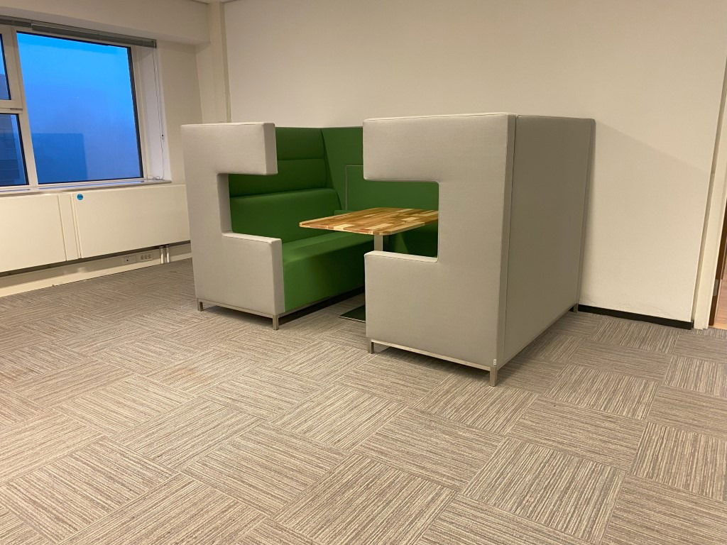 Ahrend Loungescape akoestische set, groen/grijs, H 142 x B 250 x D 162 cm. - Afbeelding 2