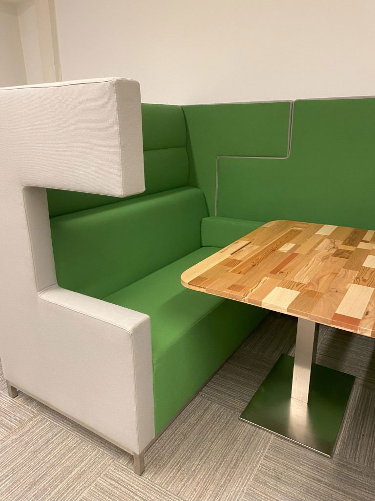 Ahrend Loungescape akoestische set, groen/grijs, H 142 x B 250 x D 162 cm. - Afbeelding 5