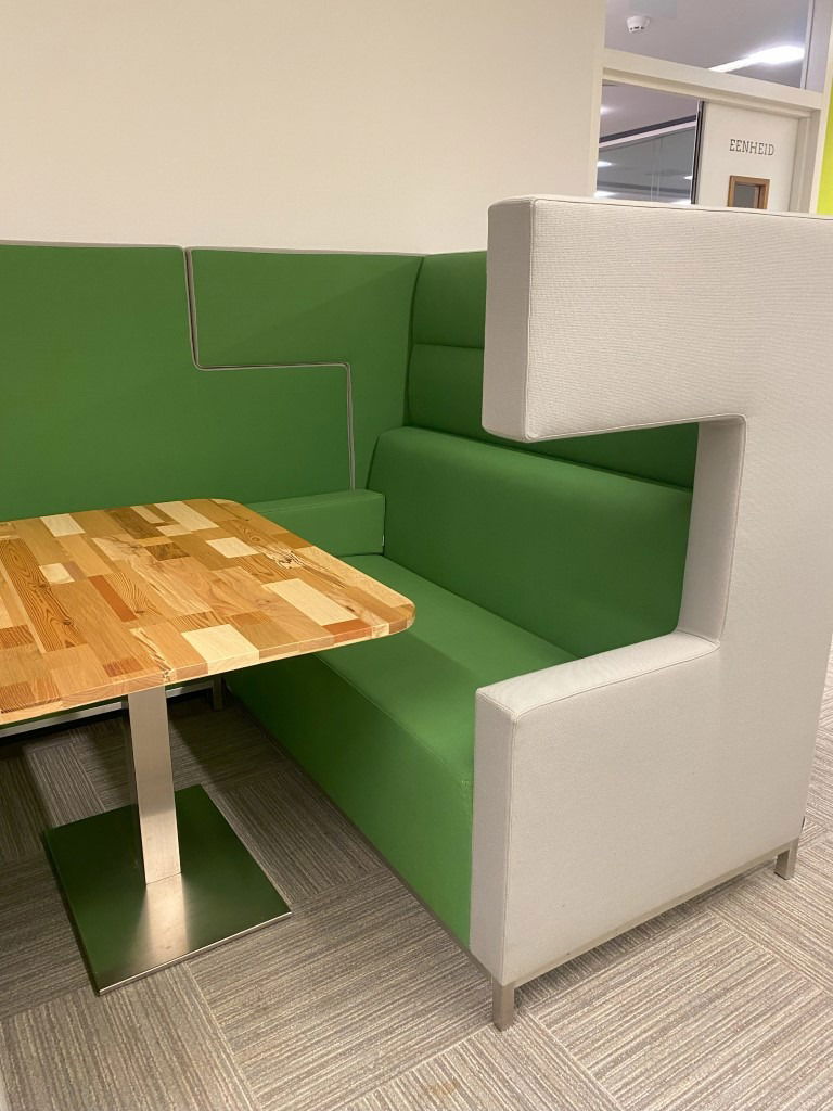 Ahrend Loungescape akoestische set, groen/grijs, H 142 x B 250 x D 162 cm. - Afbeelding 6