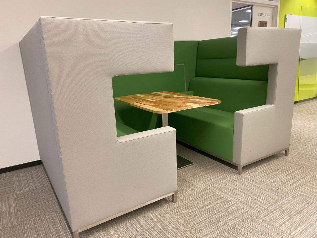 Ahrend Loungescape akoestische set, groen/grijs, H 142 x B 250 x D 162 cm. - Afbeelding 4