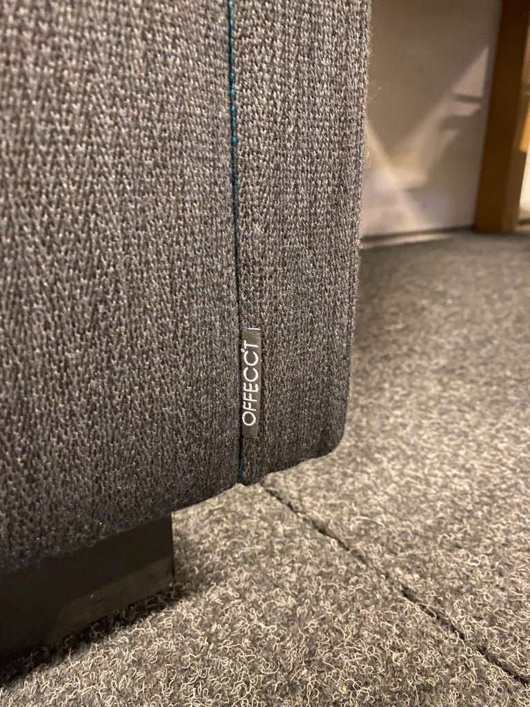 Fauteuil (akoestisch) Offecct Float High, antraciet/blauw, H 131 x B 92 x D 90 cm. - Afbeelding 7