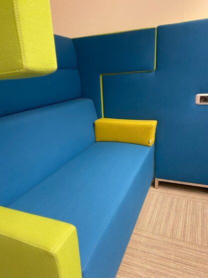 Ahrend Loungescape akoestische set, groen/blauw/mosterdgeel, H 142 x B 250 x D 162 cm. - Afbeelding 6