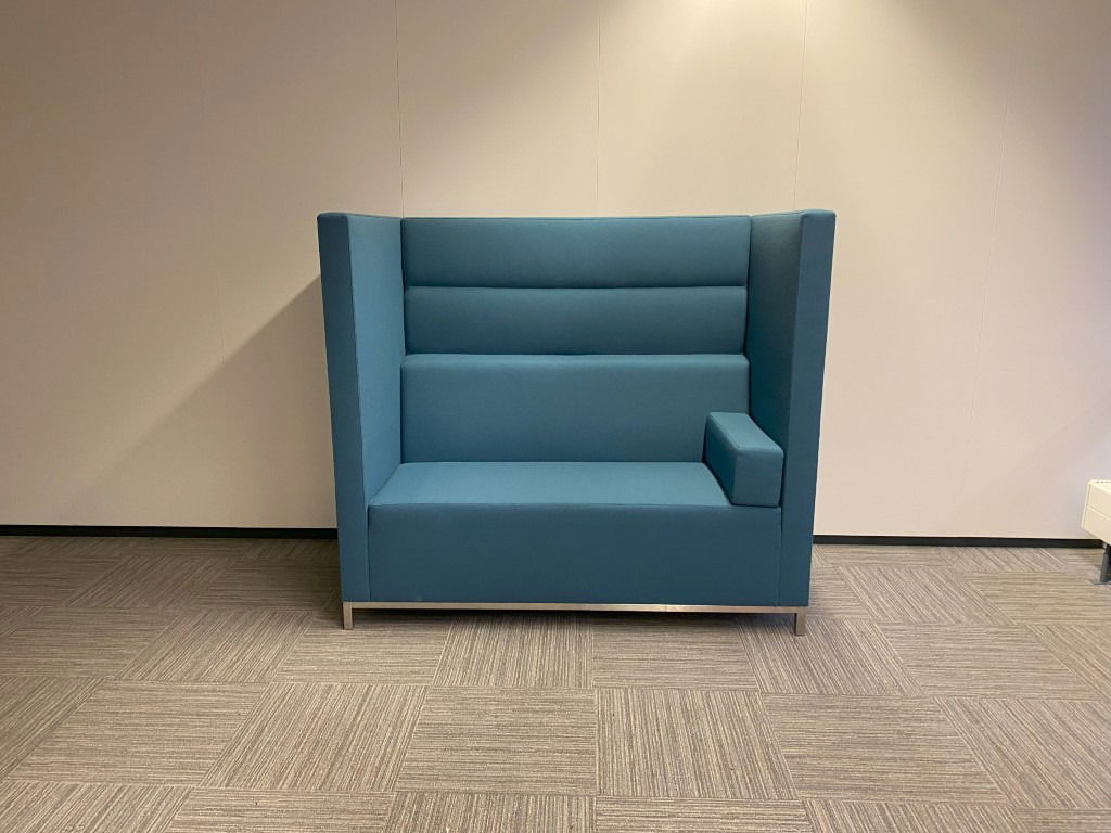 Treinbank Ahrend Loungescape (akoestisch), lichtblauw, H 140 x B 160 x D 86 cm. - Afbeelding 2