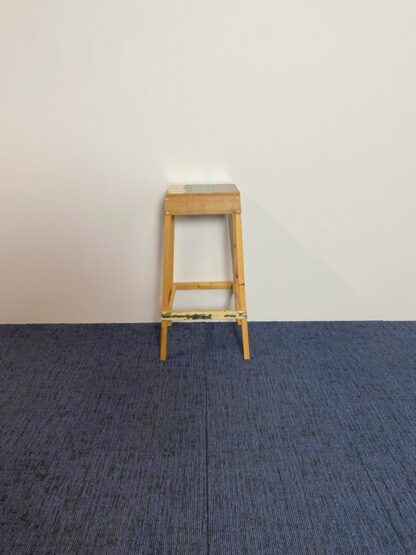 Barkruk Piet Hein EEK in Sloophout, 32 x 32 x 78 cm. - Afbeelding 3