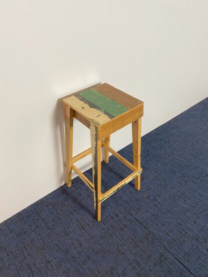 Barkruk Piet Hein EEK in Sloophout, 32 x 32 x 78 cm. - Afbeelding 5