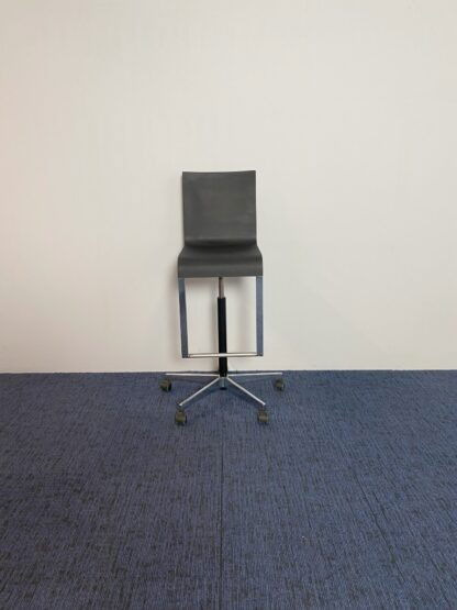 Verrijdbare barkruk Vitra .03 High, zwart, chroom frame - Afbeelding 4