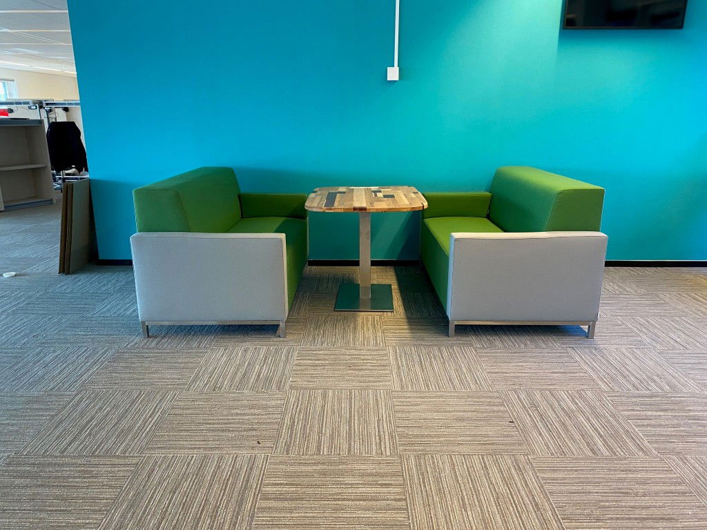 Complete set Ahrend Loungescape - incl. tafel - groen/grijs