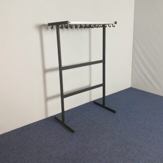 Dubbelzijdige kapstok Van Esch Tertio, antraciet/aluminium, H 170 x B 100 x D 60 cm.