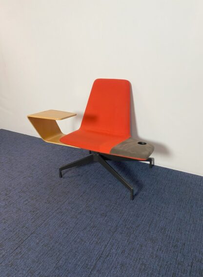 Fauteuil Haworth Harbor Work Lounge, donker oranje stof, zwart onderstel - Afbeelding 7