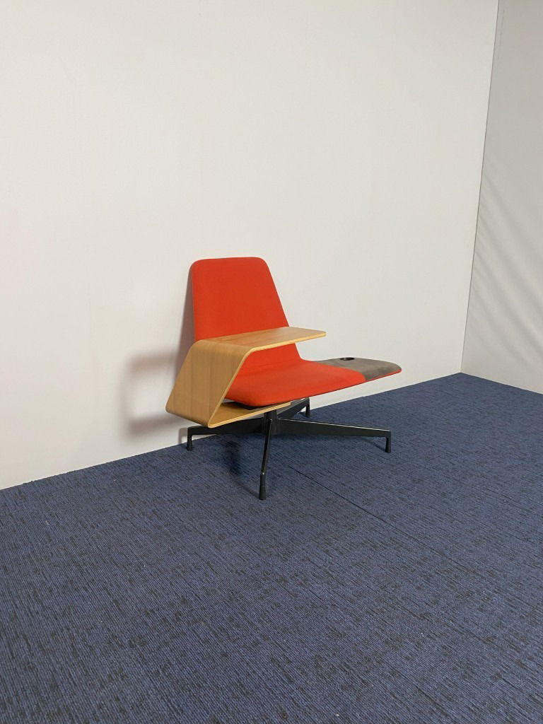 Fauteuil Haworth Harbor Work Lounge, donker oranje stof, zwart onderstel - Afbeelding 4